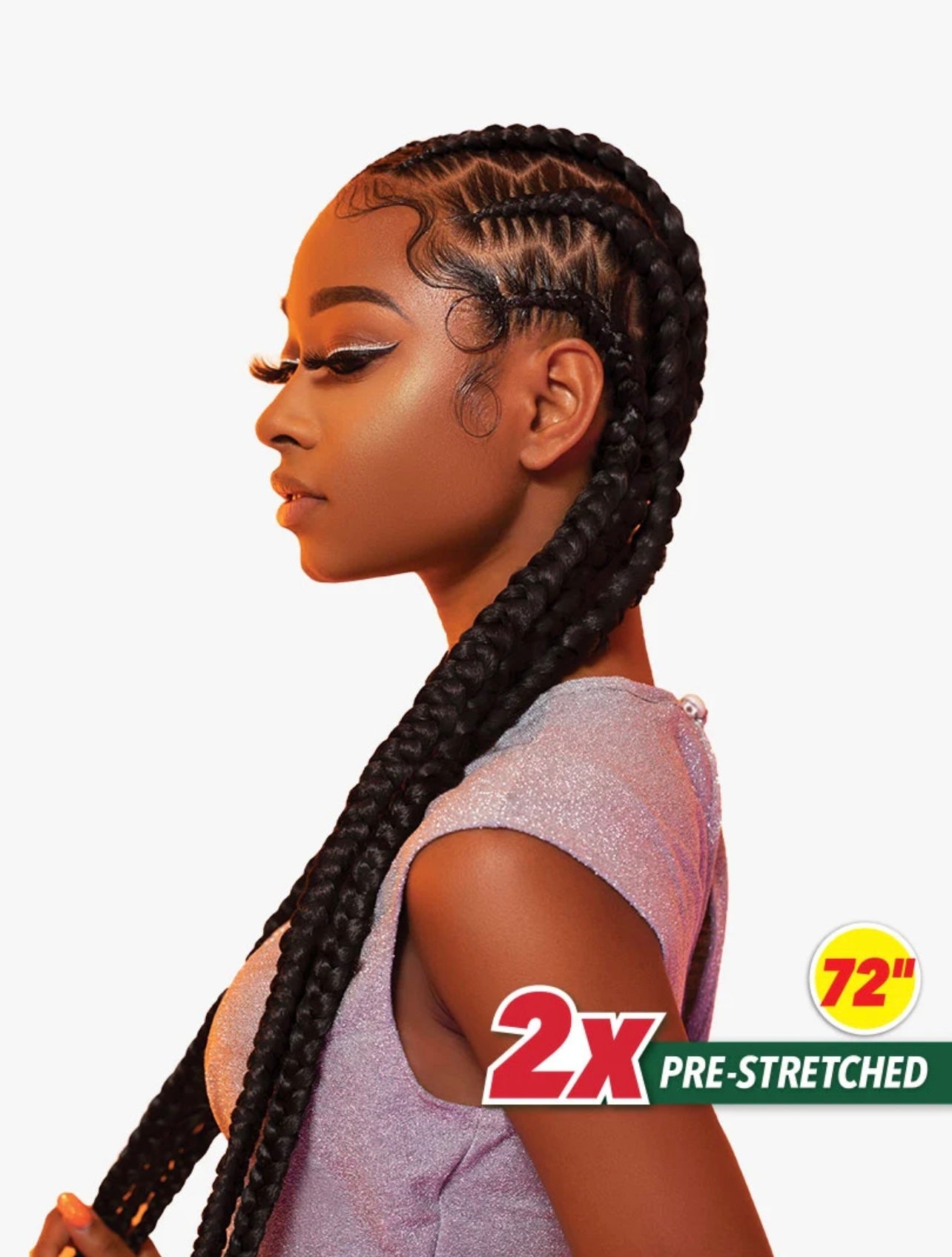 2X X-PRESSION PRE-STRETCHED BRAID 72″