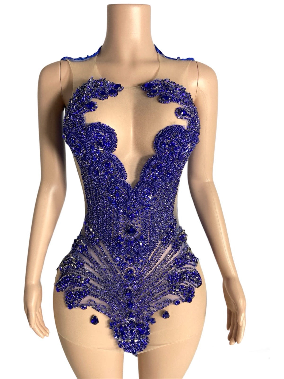 ROYAL BLUE DIAMOND DRESS
