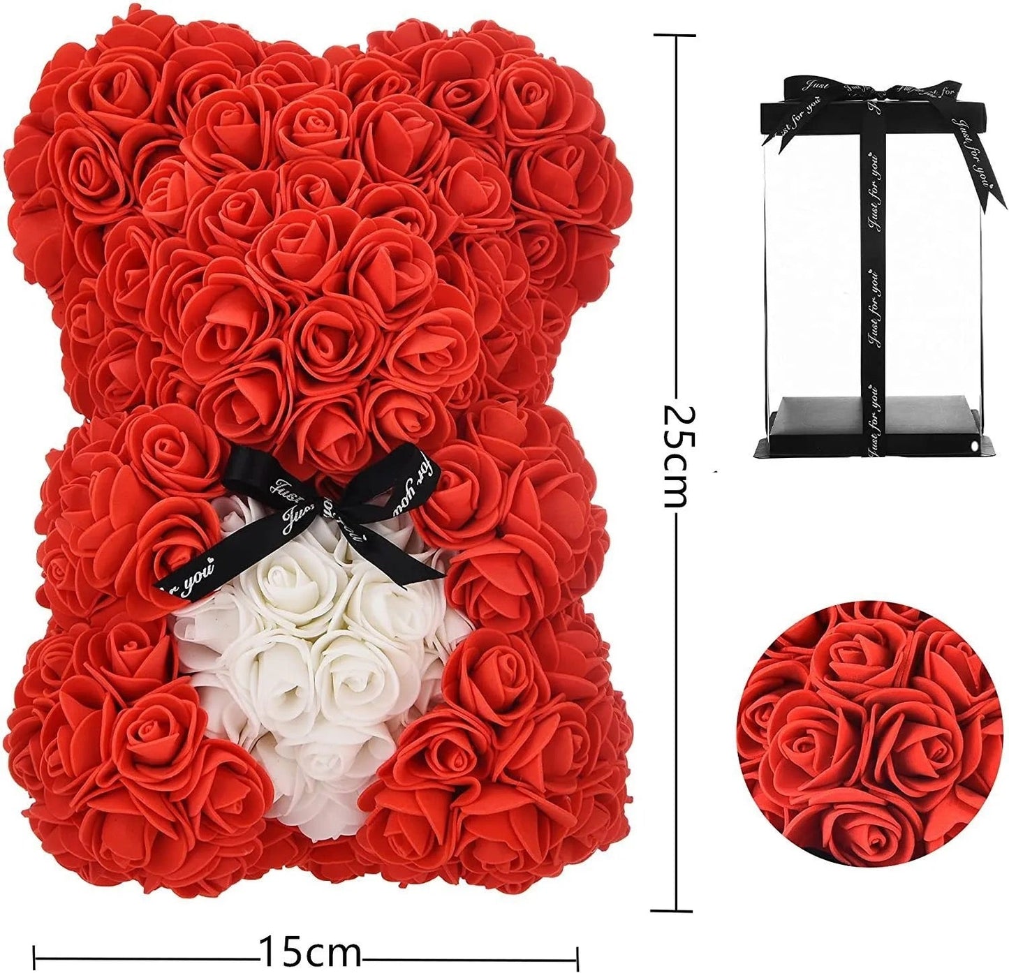 RED HEART ROSE BEAR