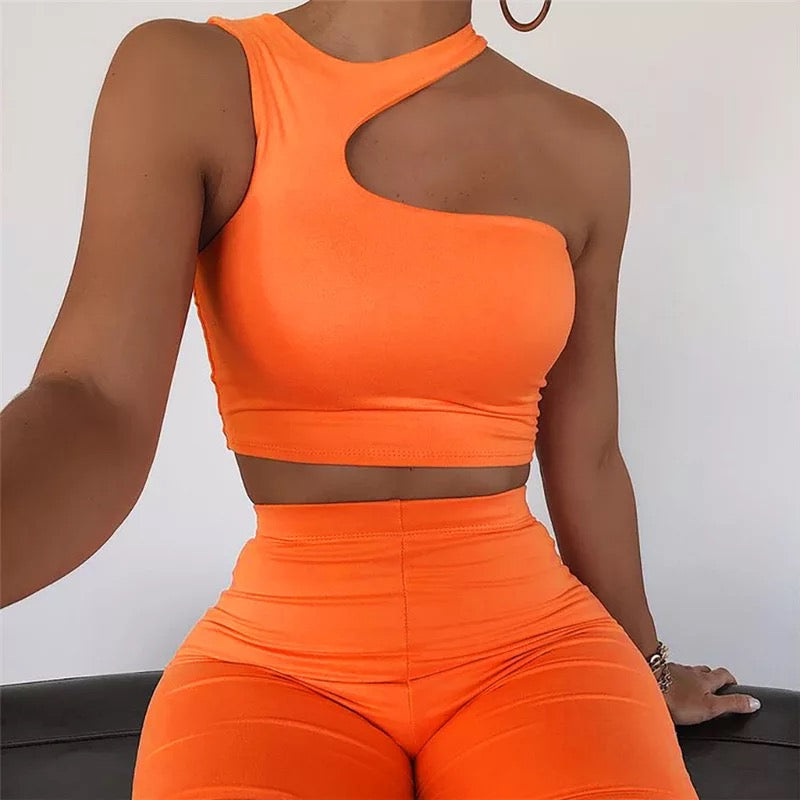 Crop Tops Bodycon Party Shorts Set