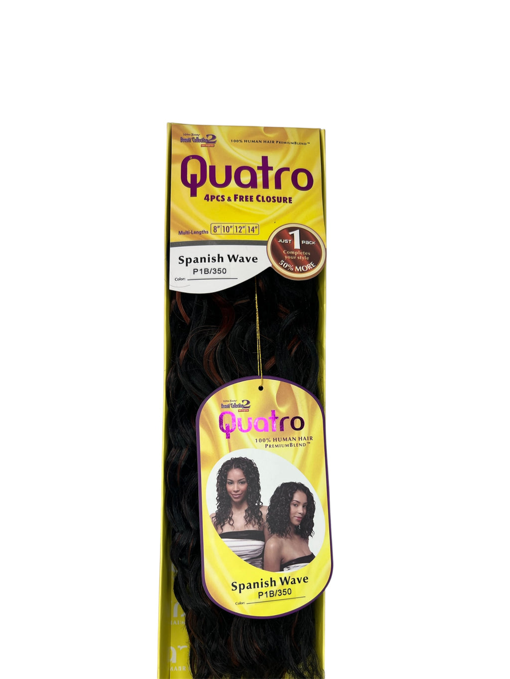Urban beauty Beauty collection2 QUATRO 4pc & free closure 8”10”12”14” Spanish wave color P1b/350