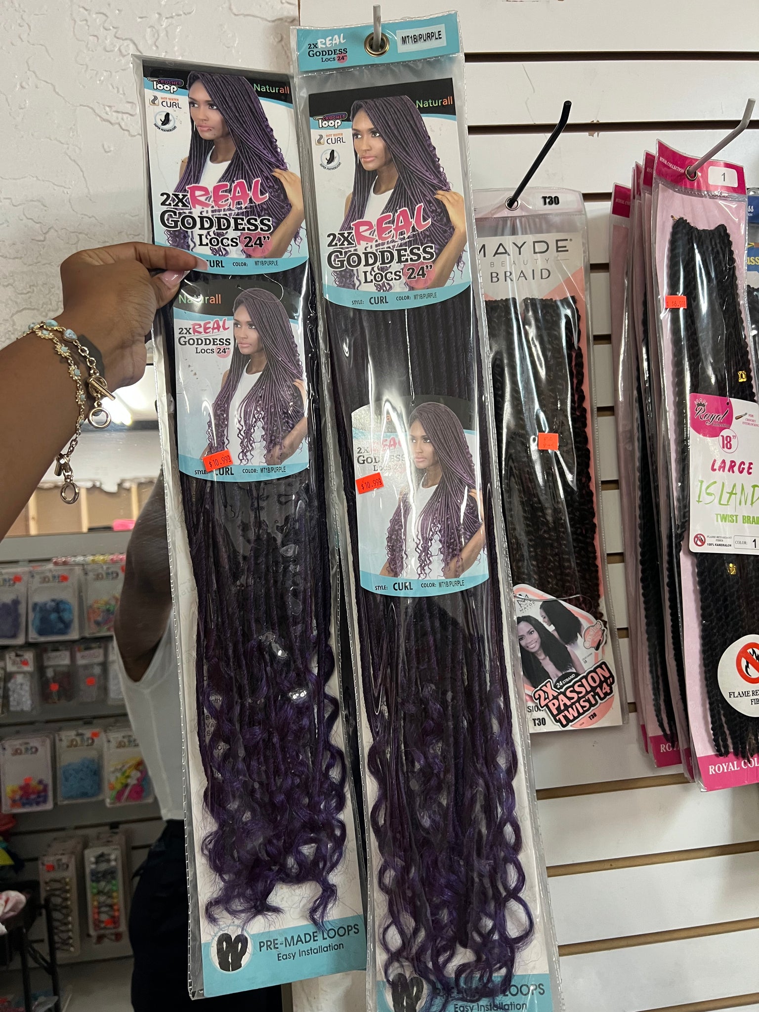 Urban Beauty Naturall Crochet Loop 2X REAL Goddess Locs Curl 24"