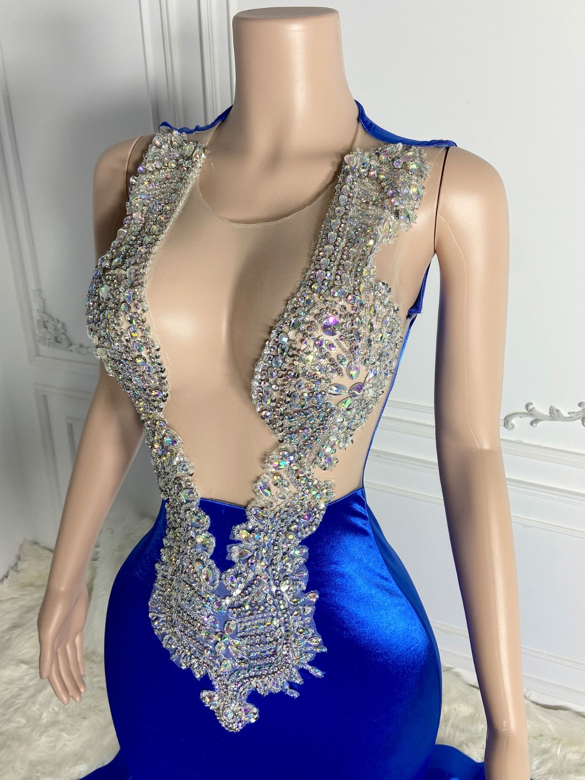 NO BARS- BLUE PROM DRESS