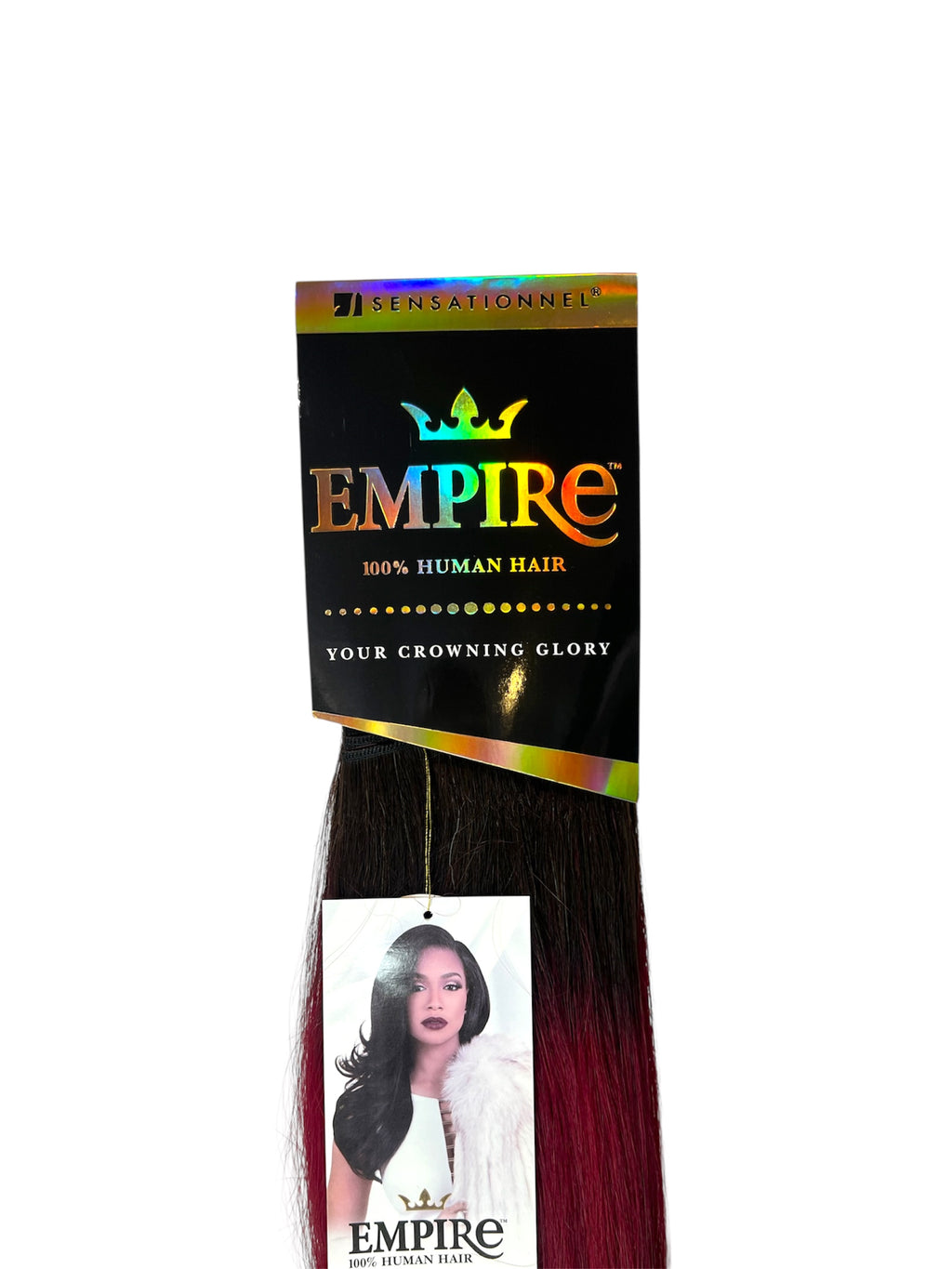 Sensationnel empire 100% human hair yaki 12” color T1B/BG