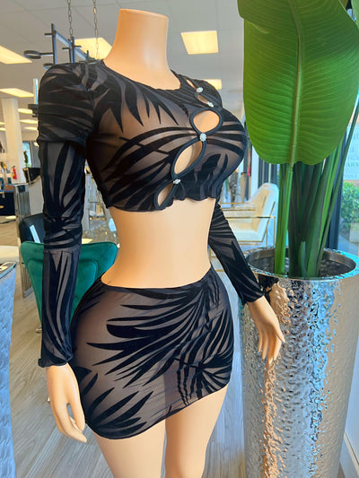 Mesh Skirt Set