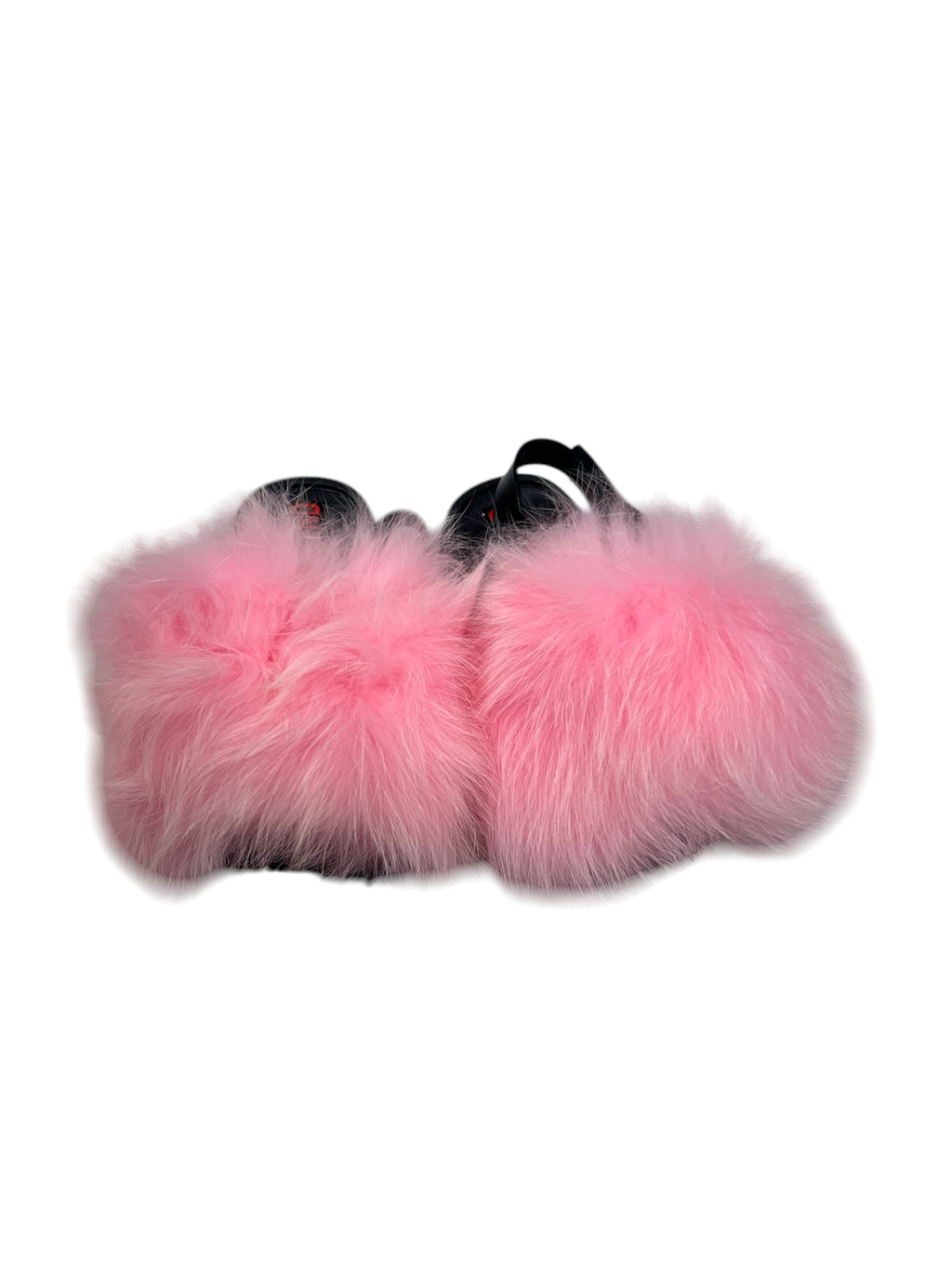 Toddler faux fur slides light pink