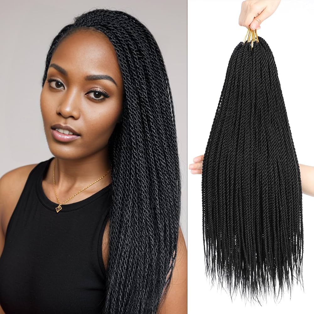 Royal collection Senegalese Twist Crochet Hair Pre Looped Crochet Braids 18 Inch #1B