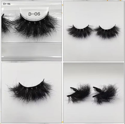 25mm Lashes 100% Mink Eyelashes Fluffy Eyelash