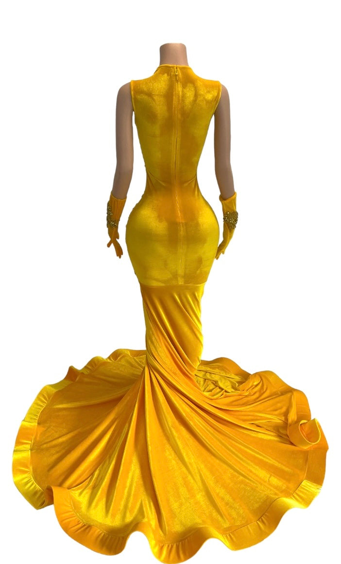 BEAUTY- YELLOW DIAMOND DRESS