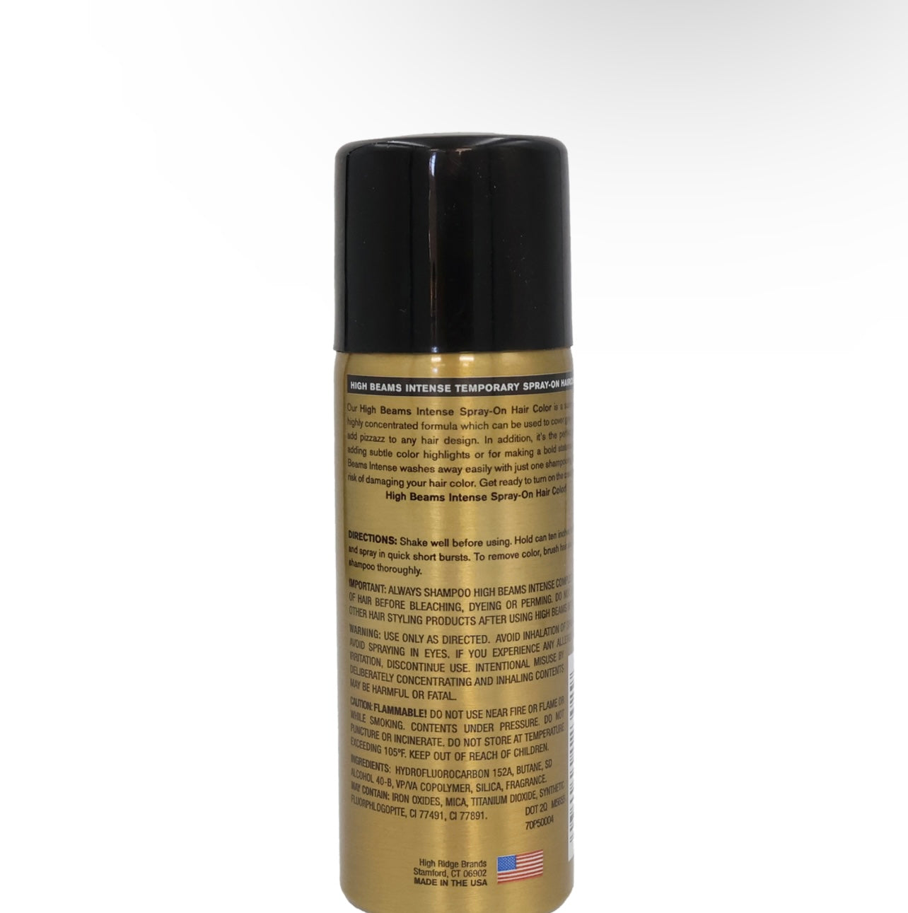 High Beams Intense Temporary Spray Black, 6 Oz.