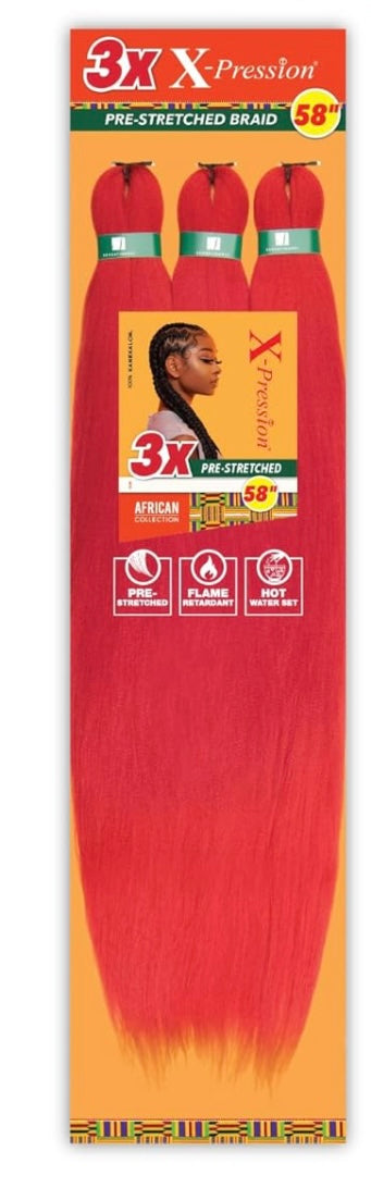 3X X-PRESSION PRE-STRETCHED BRAID 58″