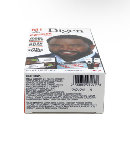 Bigen EZ Color for Men, Jet Black, M1 Jet Black Permanent Hair Color