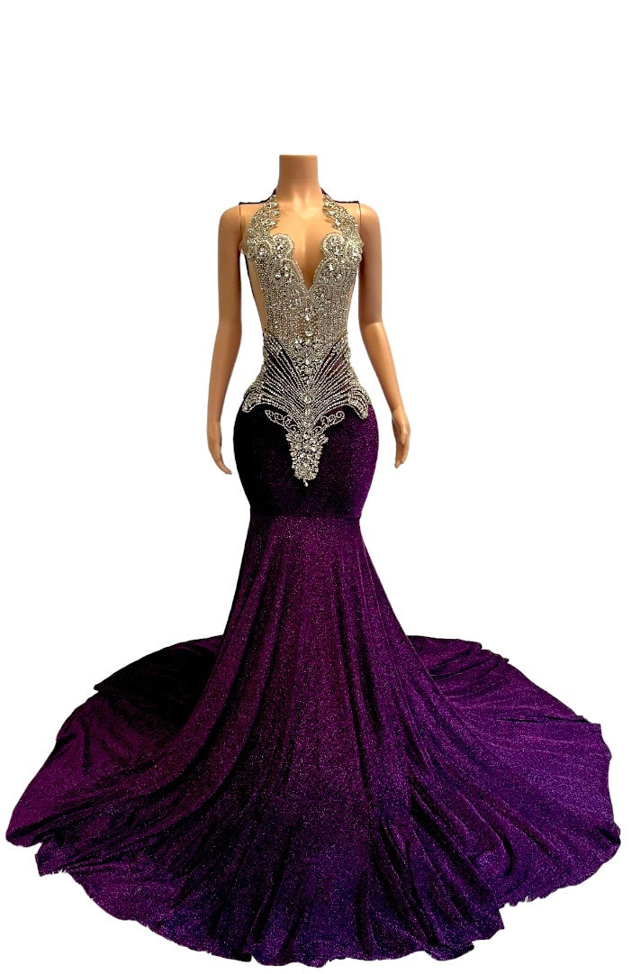 SNOW-DIAMOND PURPLE DRESS