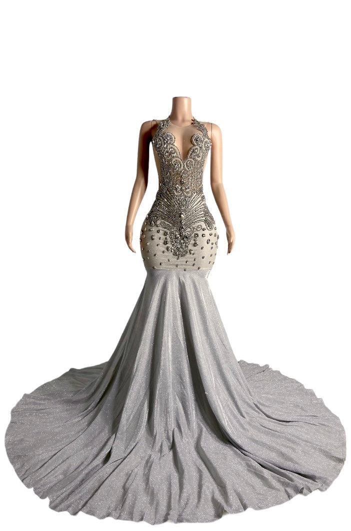 SNOW-DIAMOND SILVER DRESS