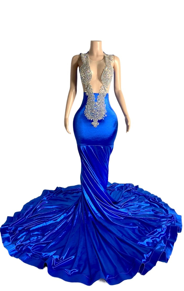 NO BARS- BLUE PROM DRESS