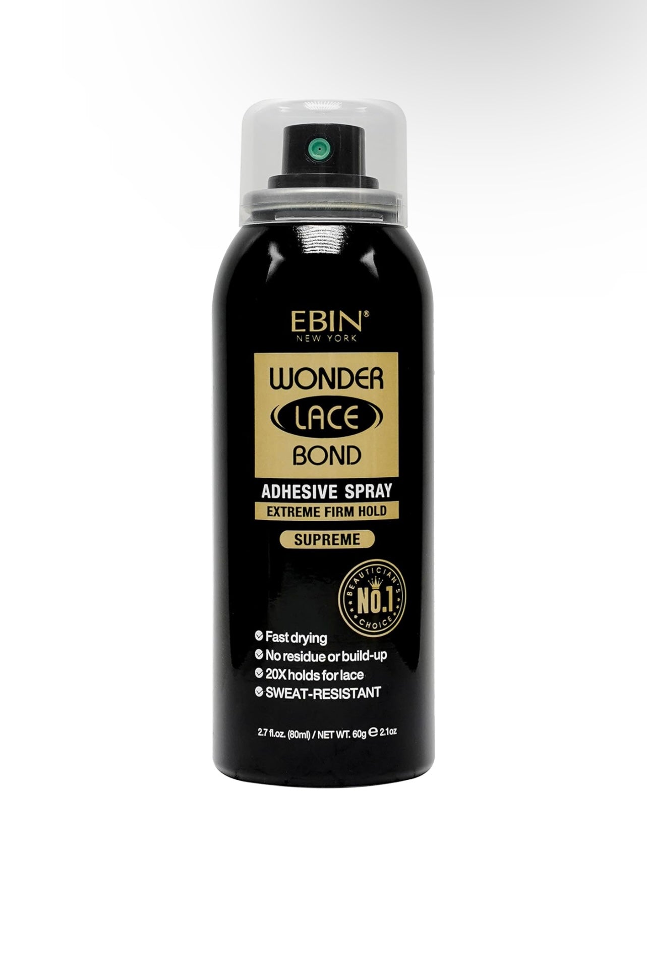 Ebin New York Wonder Lace Bond Adhesive Spray Supreme Extreme Firm Hold 2.7 Oz