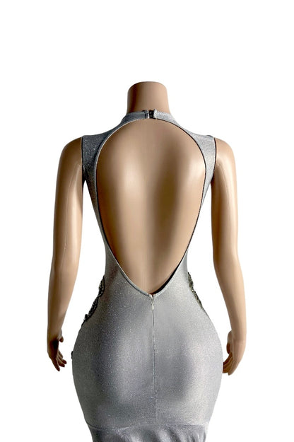SNOW-DIAMOND SILVER DRESS