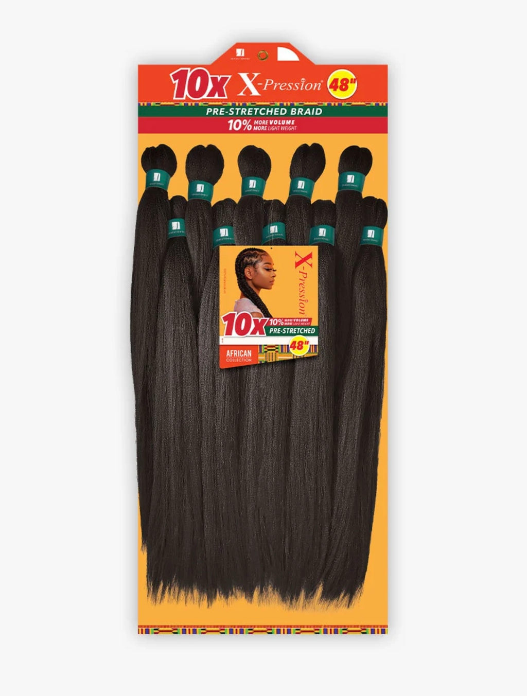 10X X-PRESSION PRE-STRETCHED BRAID 48″