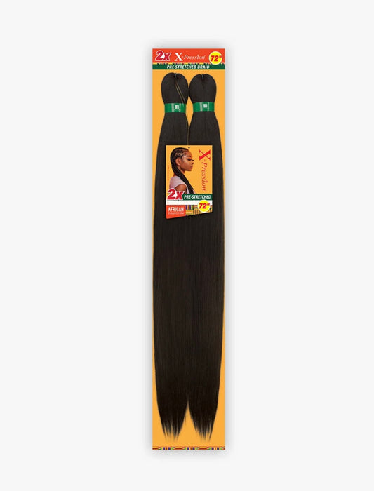 2X X-PRESSION PRE-STRETCHED BRAID 72″
