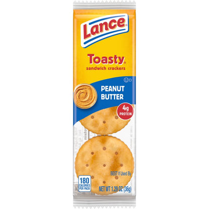 Lance Toasty Peanut Butter Sandwich Crackers, 1.29 oz.,