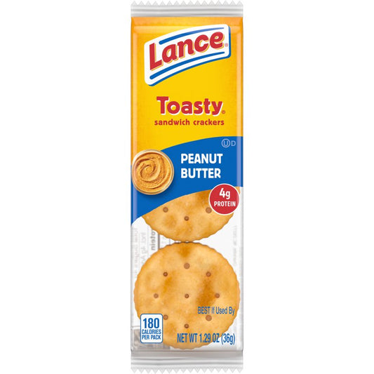 Lance Toasty Peanut Butter Sandwich Crackers, 1.29 oz.,