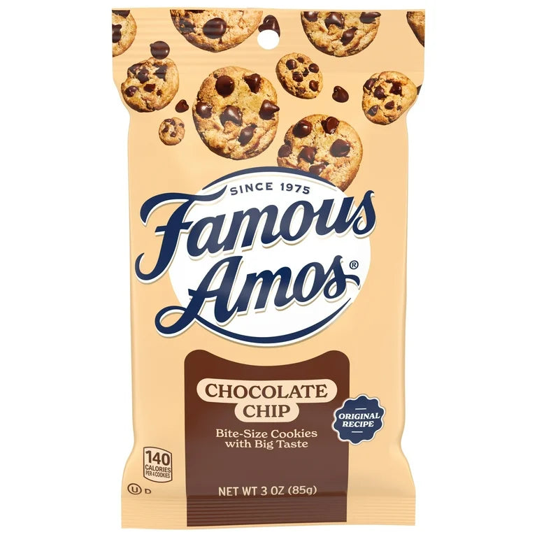 Famous Amos Chocolate Chip Cookies, 2 oz.,