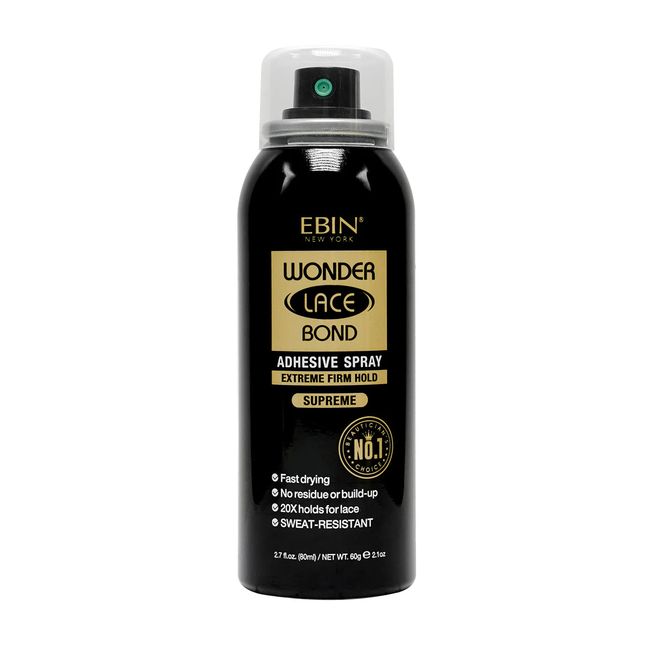 Ebin New York Wonder Lace Bond Adhesive Spray Supreme Extreme Firm Hold 2.7 Oz