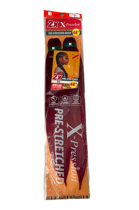 2X X-PRESSION PRE-STRETCHED BRAID 48″