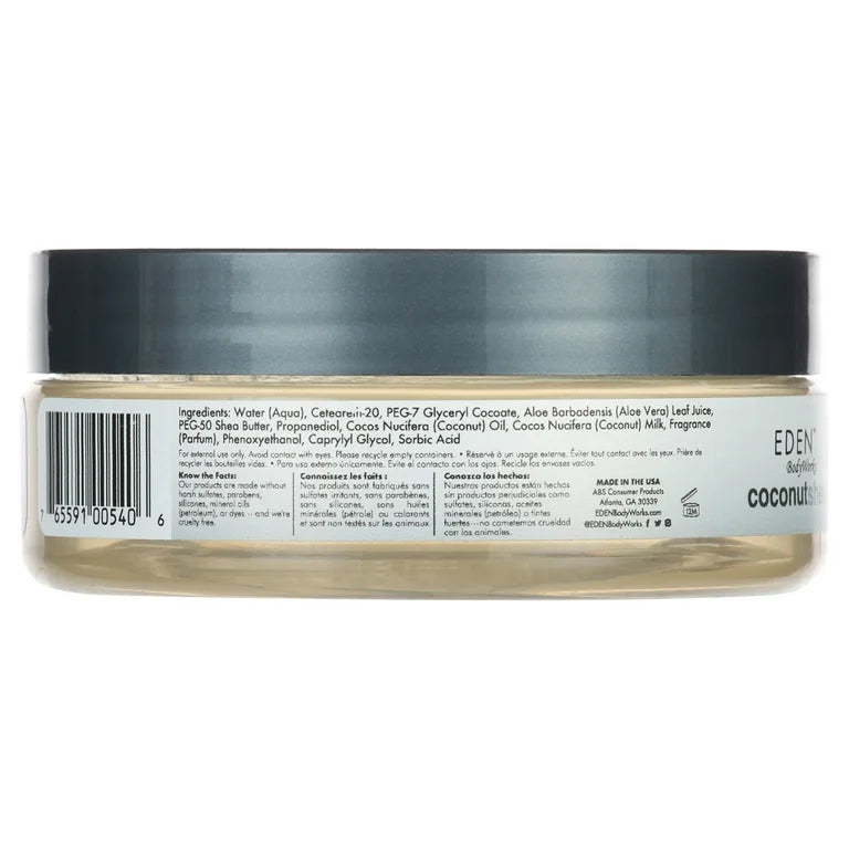 Eden BodyWorks Coconut Shea Edge Control Gel 6 fl. oz., Moisturizing, Unisex
