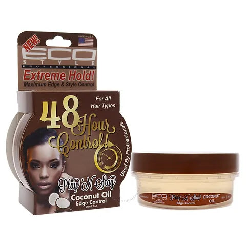 Eco 48 Hour Edge Control Coconut Oil, 3 oz.