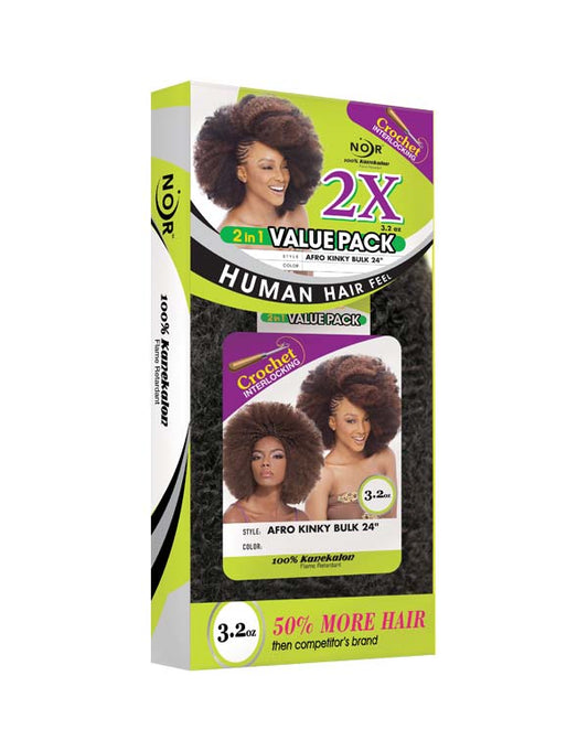 2X AFRO KINKY BULK 24″