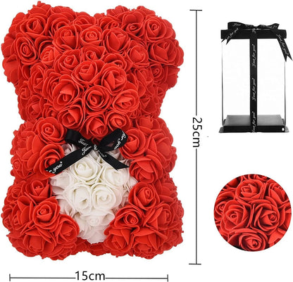RED HEART ROSE BEAR
