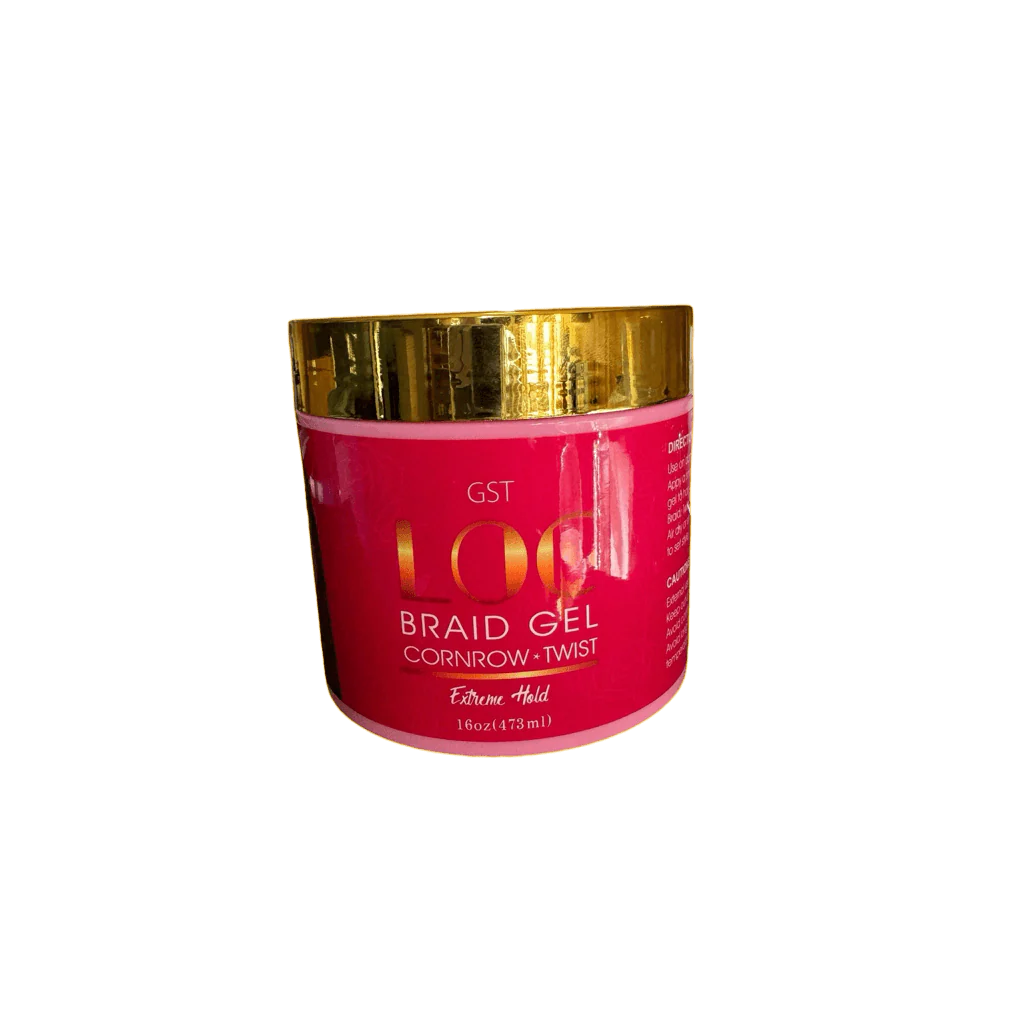 GST LOC Braid Gel, Cornrow Twist Extreme Hold Gel 16oz