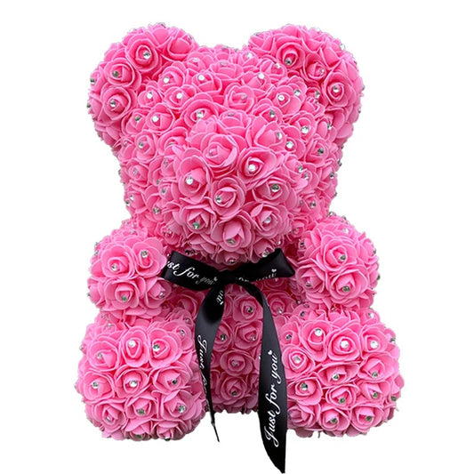 PINK DIAMOND ROSE BEAR