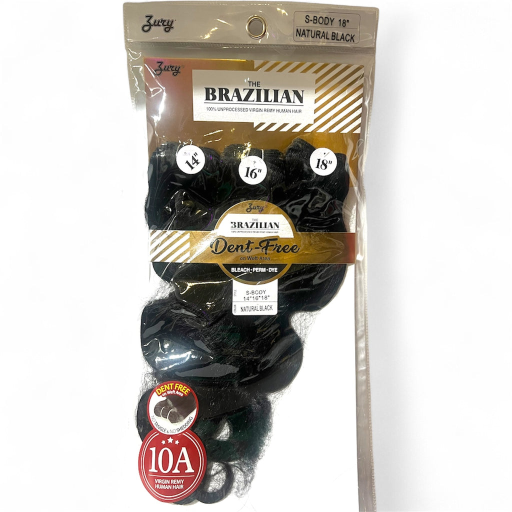 Zury the Brazilian 100% human virgin rent hair 14”16”18