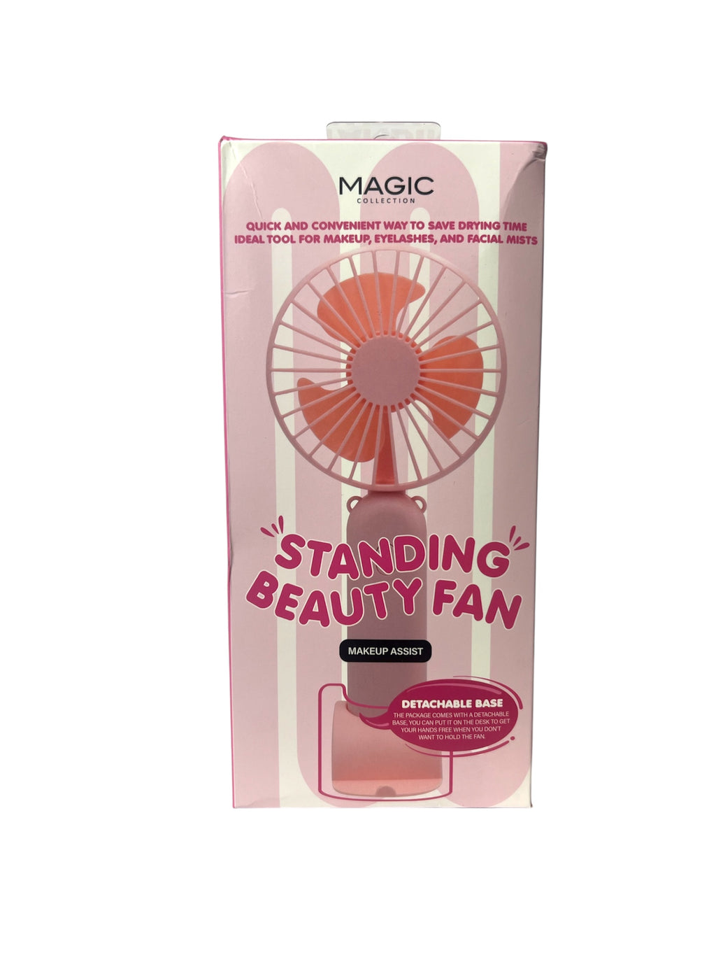 Standing beauty magic pink fan