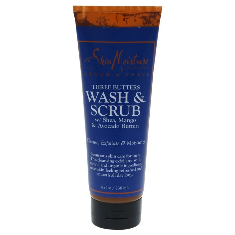 Three Butters Body Wash & Scrub by Shea Moisture for Unisex - 8 oz Body Wash