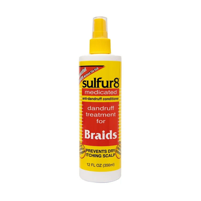 Sulfur8 Medicated Dandruff Treatment for Scalp and Braids, 12 fl.oz.