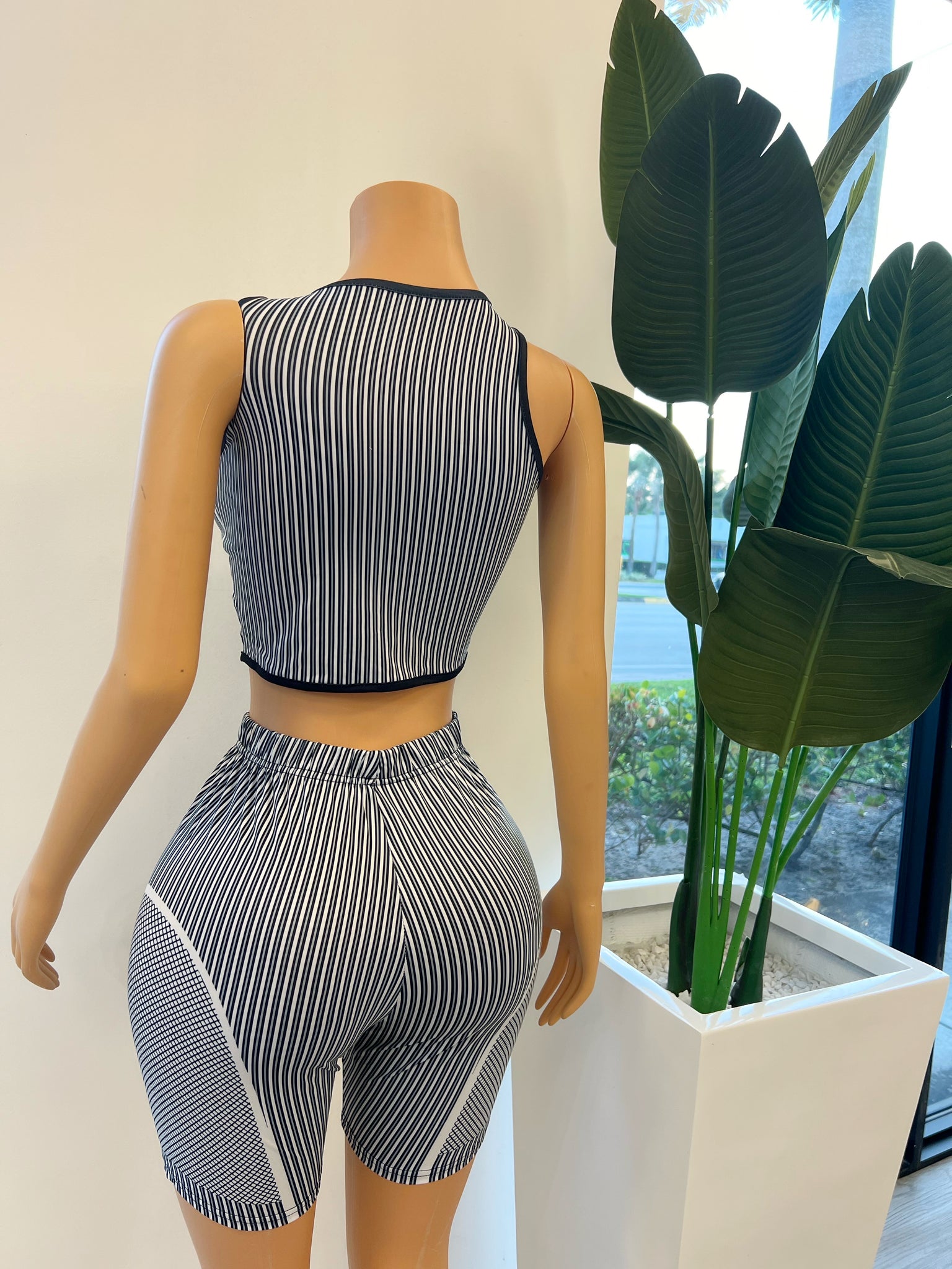 Black Brief Short Set