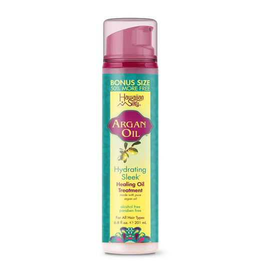Hawaiian Silky Argan Oil Hydrating Sleek Healing Hair Oil Treatment 6.8 Oz.