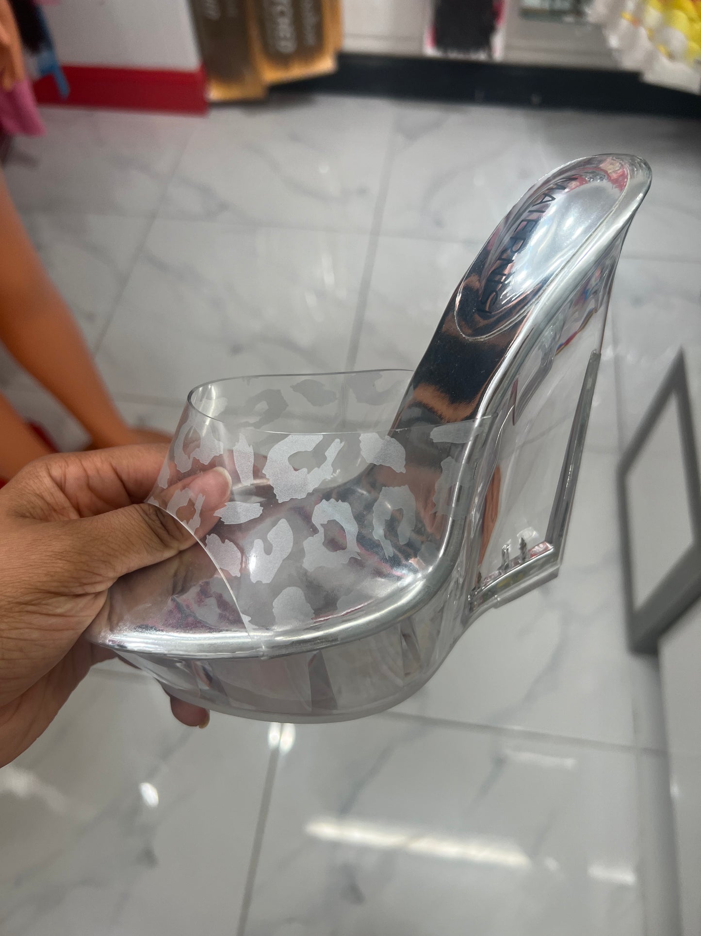 LEOPARD PRINT  PLATFORM HIGH HEELS