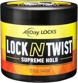 AllDay Locks Locking Gel | Retwists Locks, Supreme Hold | Smooths & Tames Frizz, Flake-Free, Soft Finish | 15 Oz