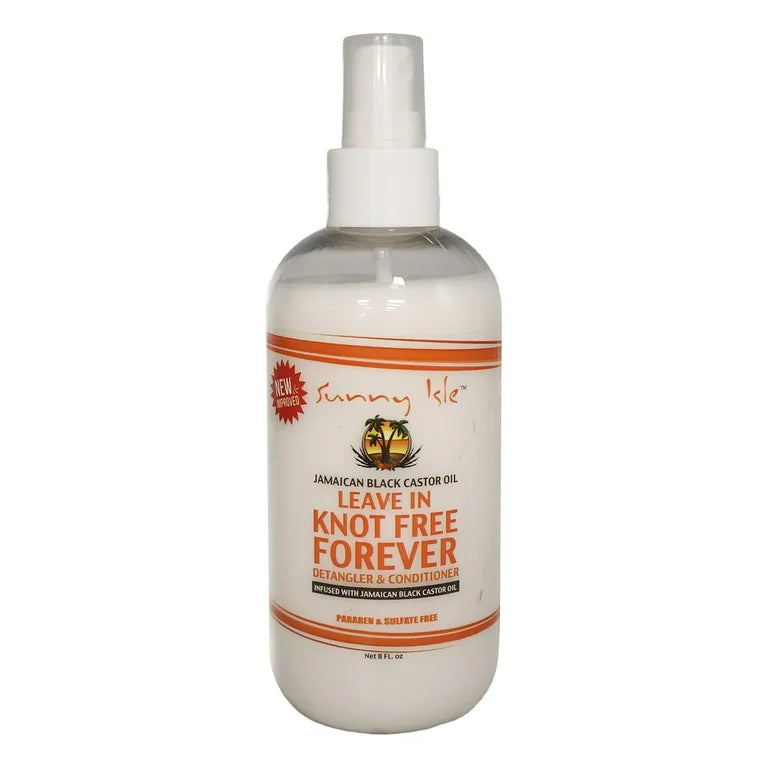 Sunny Isle Jamaican Black Castor Oil Leave In Knot Free Forever Detangler and Conditioner, 8 Oz