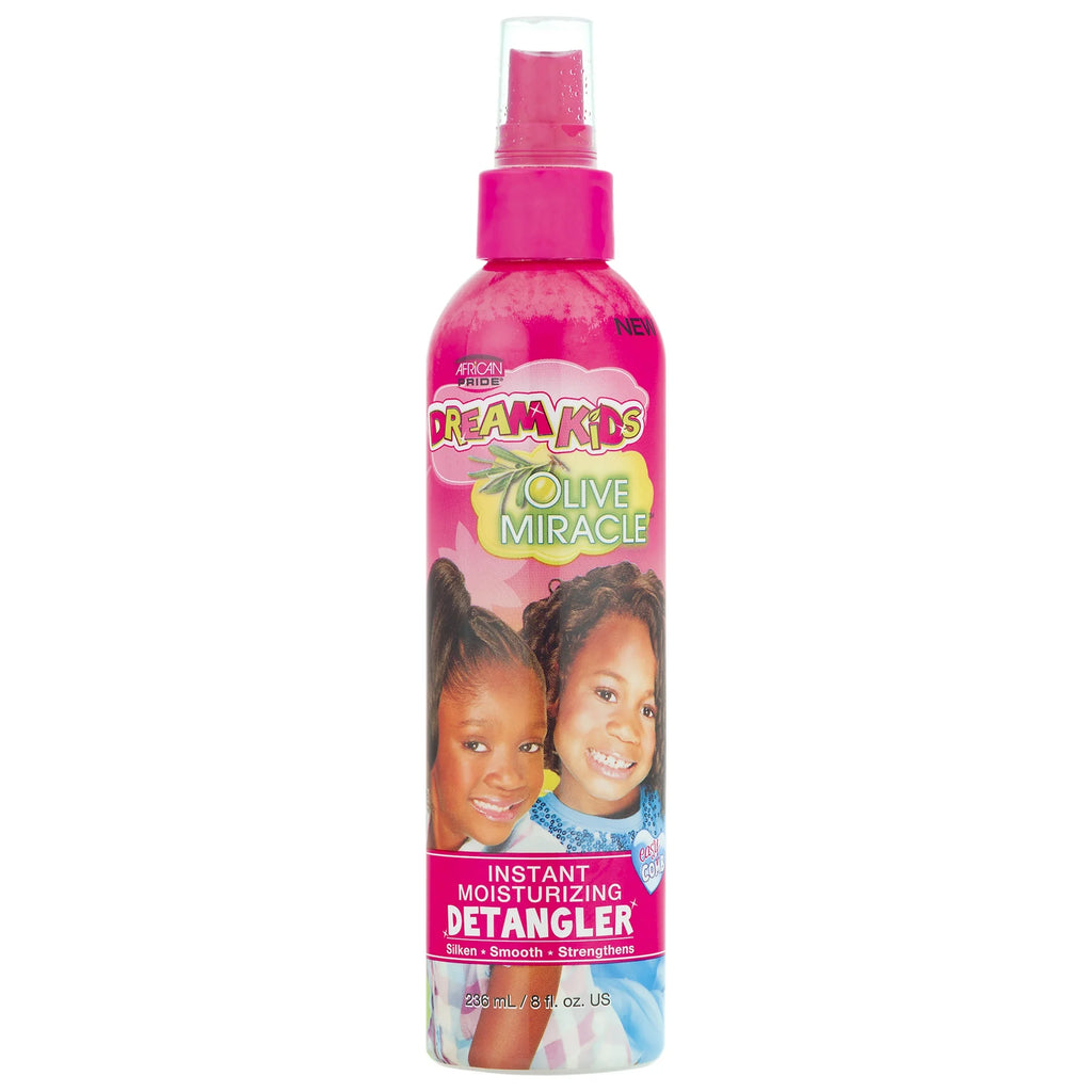 African Pride Dream Kids Olive Miracle Detangler, Oil Mositurizer, 8 oz, Curly, Coily Hair, Unisex