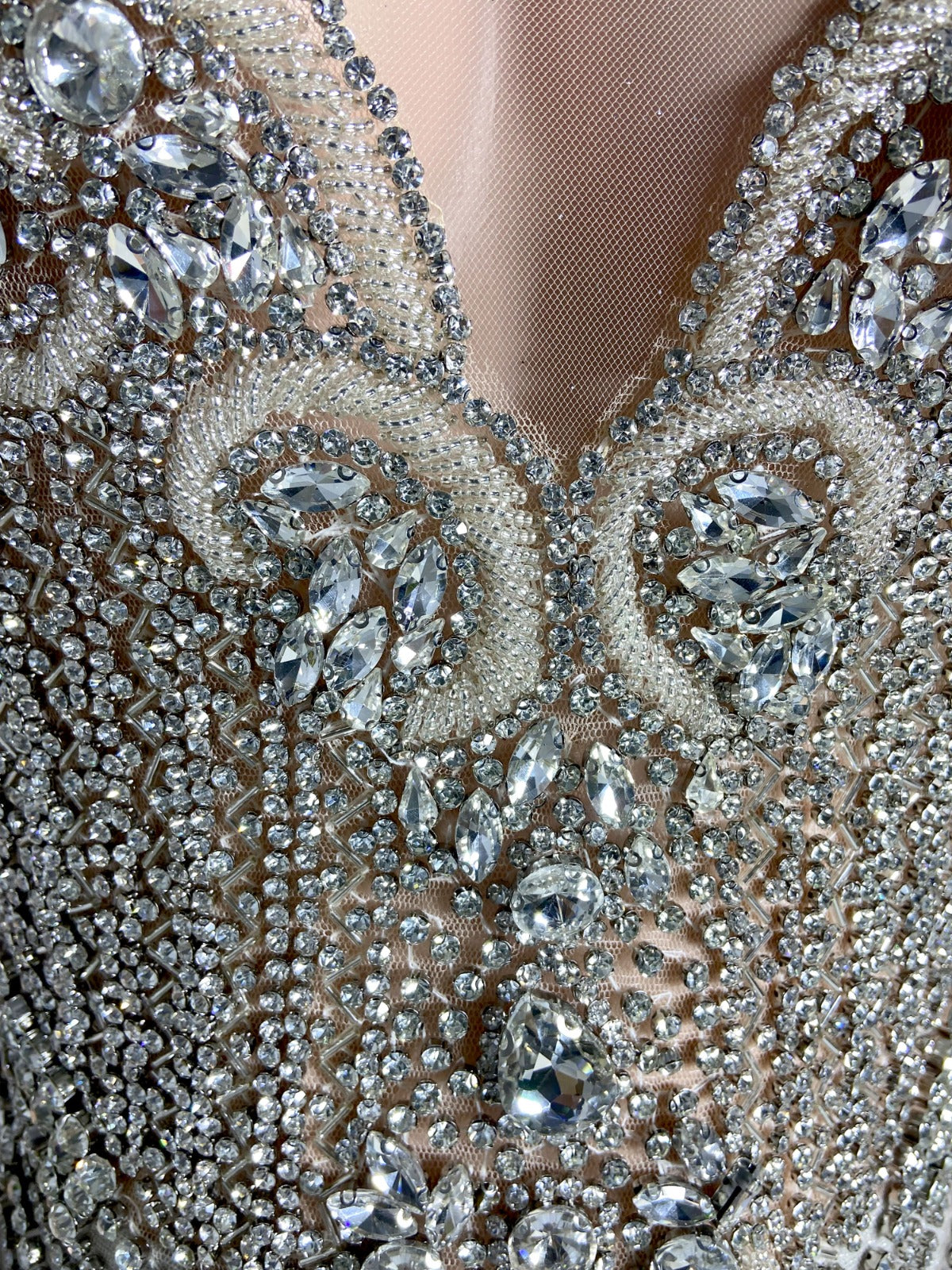 SNOW-DIAMOND SILVER DRESS