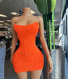 Tube Orange Dress