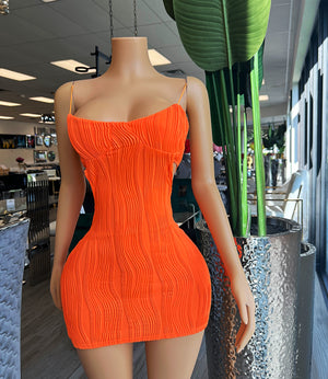 Tube Orange Dress
