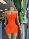 Tube Orange Dress
