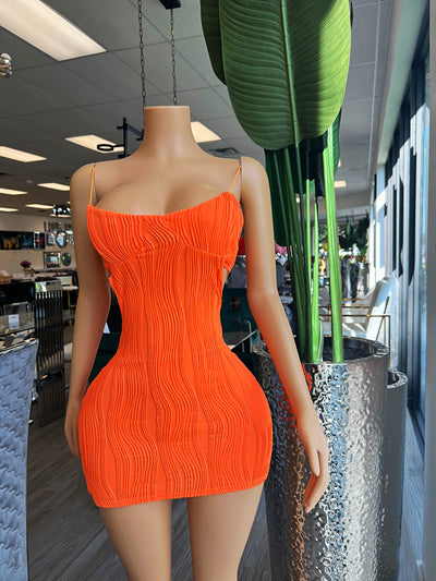 Tube Orange Dress