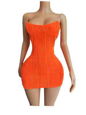 Tube Orange Dress